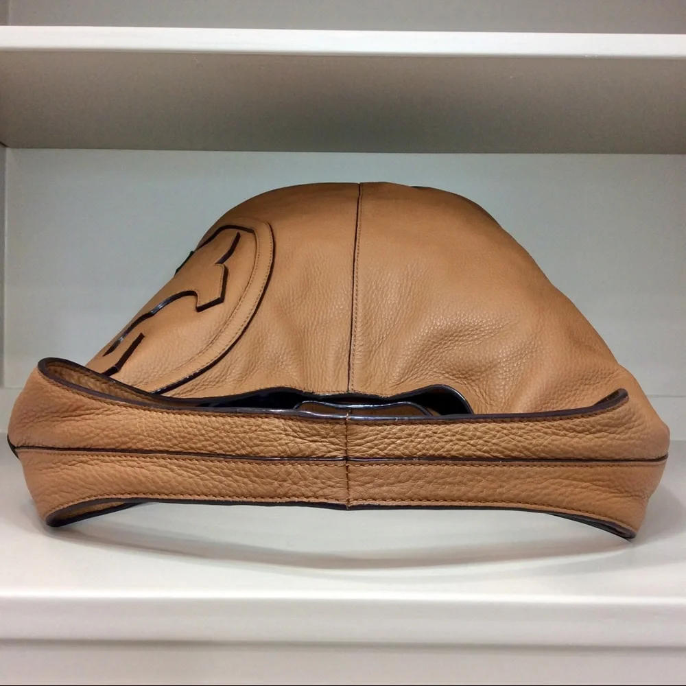 Authentic Rare Tory Burch All T Hobo Shoulder Bag Leather Purse Handbag - Picture 11 of 17